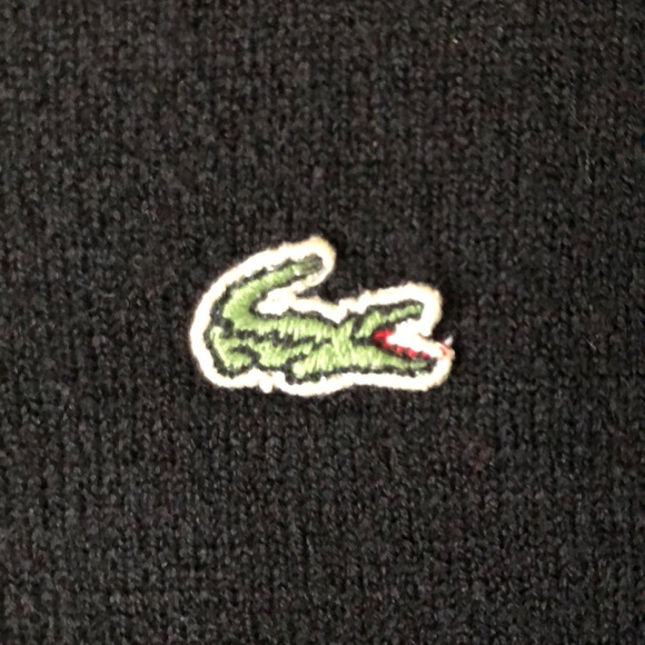 Lacoste black v neck sweater - Picture 3 of 5